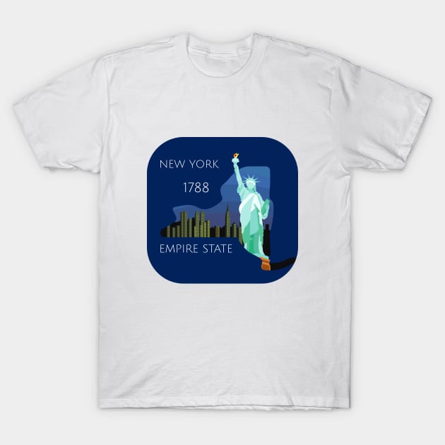 New York 1788 -Empire State T-Shirt by DiscoverNow